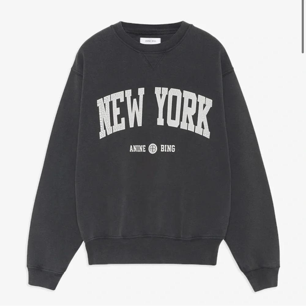 Anine Bing Ramona Sweatshirt in Washed Black MEDIUM - Picture 3 of 4